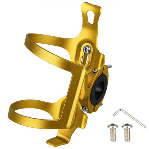 Mountain Bike Cycling Water Bottle Cage Aluminum Alloy Cup Holder Drink Bracket Cup Holder Drink Bracket: Golden 2