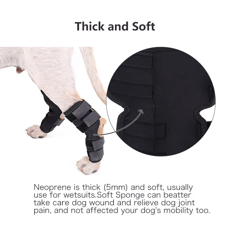 2 PCS Pet Knee Pads Dog Back Leg Brace Pet Protector Dog Canine Hint Leg Brace Wraps Wounds Brace Heal Sprains Protect