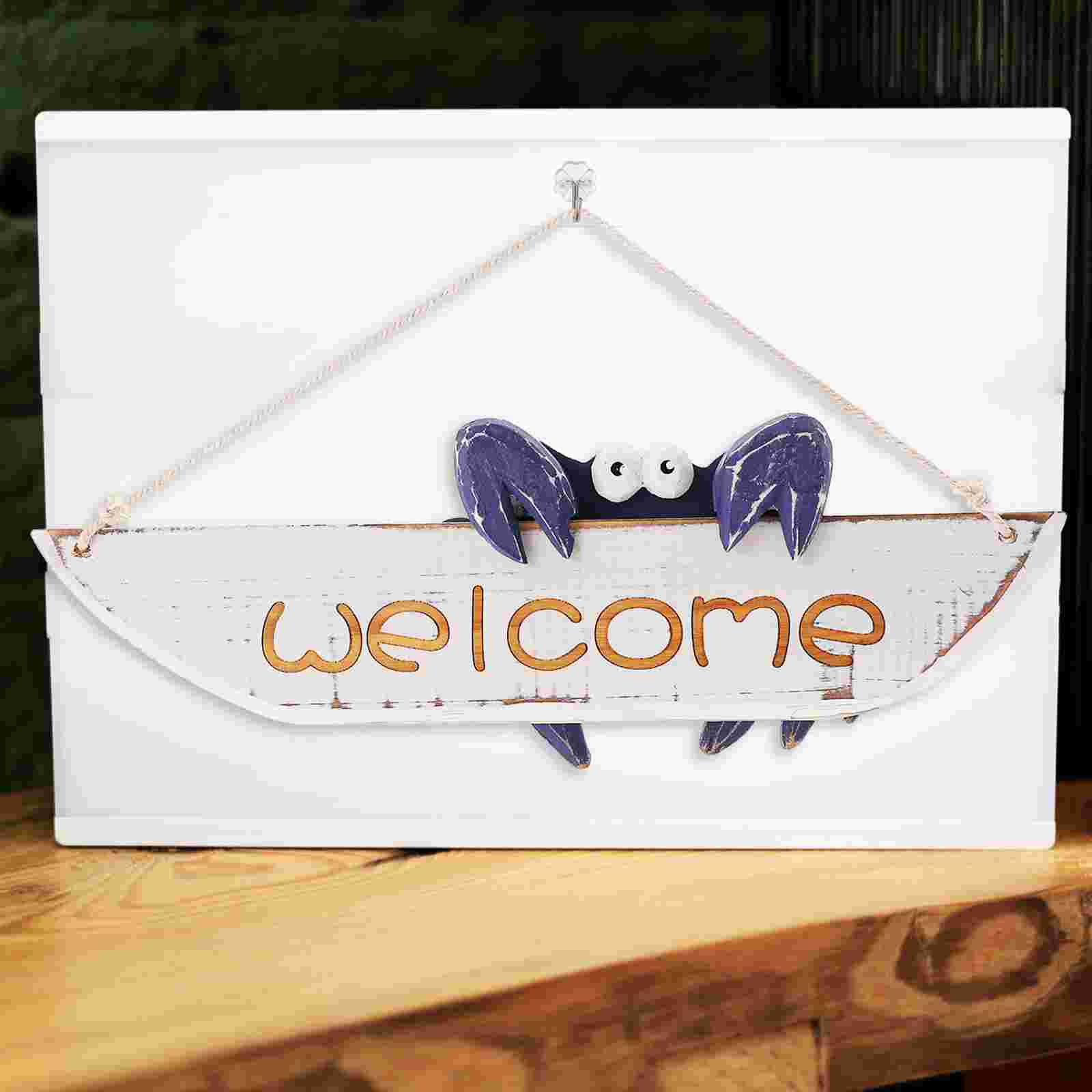 Decoratieve Krab Welkom Board Verse Mediterrane Welkom Teken Decor