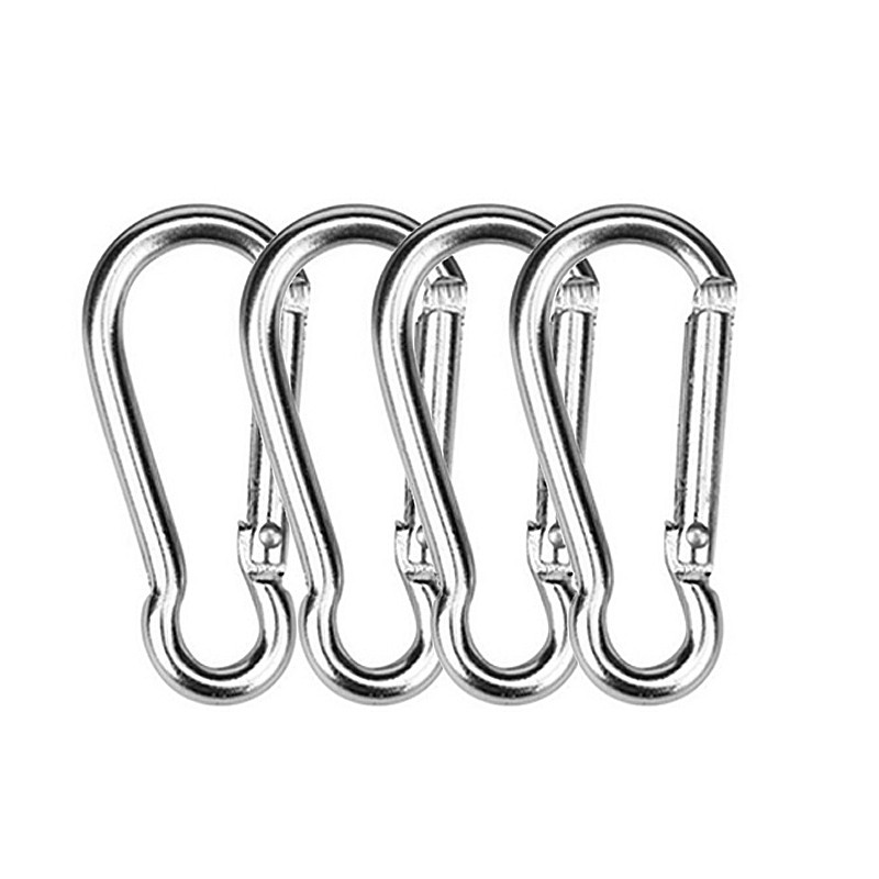 4 PC Aluminiumlegering D Carabiner Spring Snap Clip Haken Sleutelhanger Outdoor Klimmen Accessoires Tent Accessoires Openand Close