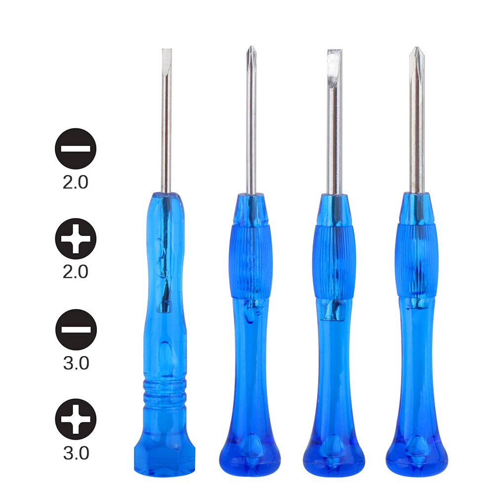 2.0mm 3.0mm Slotted Flat Head Screwdriver PH0 PH00 Phillips Screwdriver Small Screwdrivers Set for Computer Laptop Repair Tools: 4 in 1 tool kit