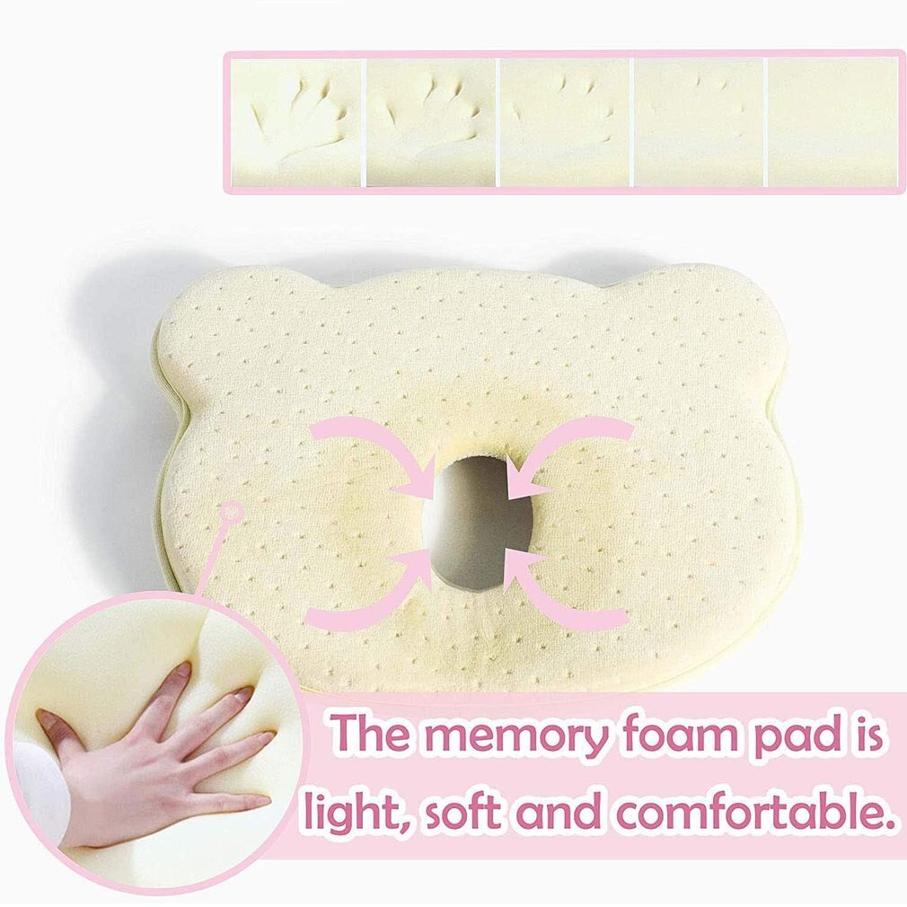 Memory Foam Baby Kussens Ademend Baby Vormgeven Kussens Voorkomen Platte Kop Ergonomische Pasgeborenen Kussen Zuigeling Kussen 0 ~ 12M