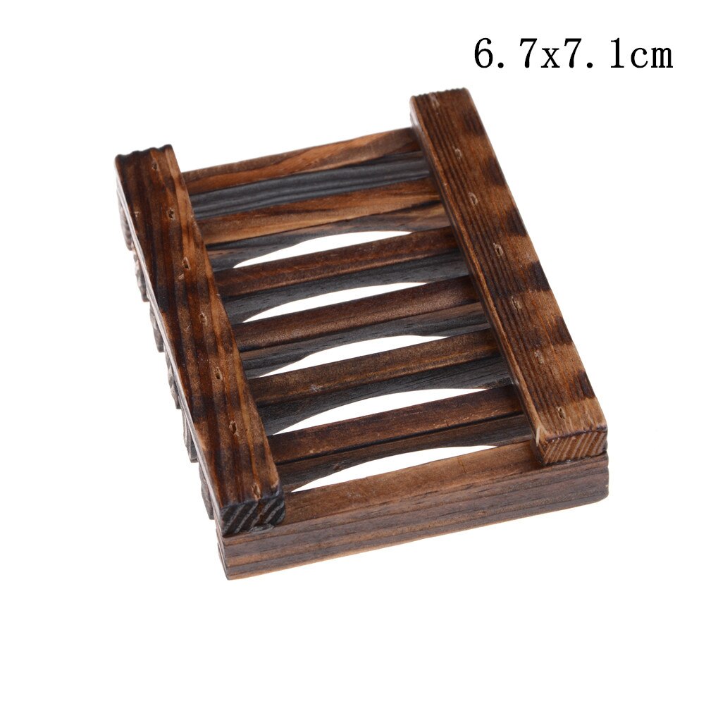 12Styles Natural Carbide Wood Soap Dish Wooden Soap Container Travel Wood Soap Box Shower Plate Bathroom Soap Holder: style1
