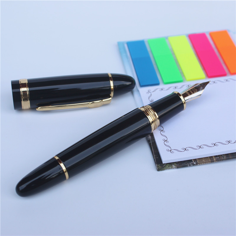 JINHAO 159 18KGP 0.7mm MEDIUM BROAD NIB FOUNTAIN PEN free with a black pen pouch 8 COLORS FOR CHOOSE