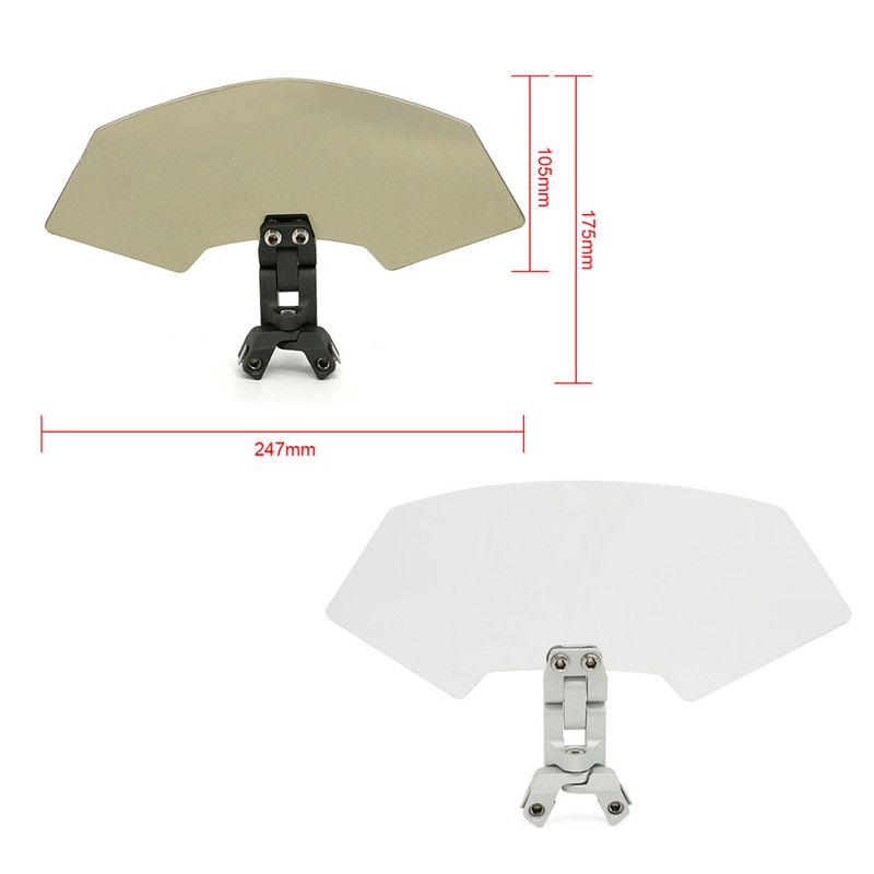 Wind Screen Deflector Voor R1200GS Voor R1250GS Voor F800GS Voor LC Motorfiets Voorruit Verstelbare Verhoog Voorruit Accessoires Motorfiet Voorruit Deflector (Maat : Style C-Smoke