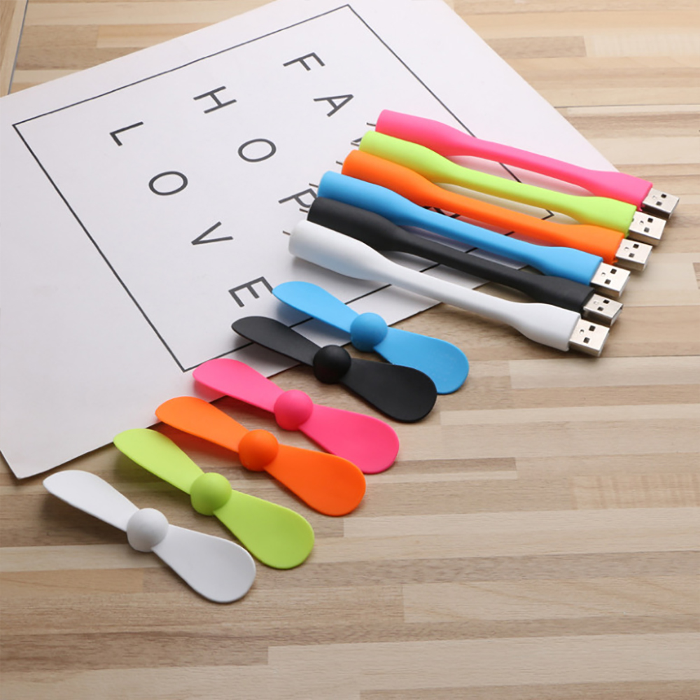 USB Small Fan Flexible Bendable Fan For Power Bank Laptop PC AC Charger Portable Hand Cool Mini Fan For Computer Summer Gadget