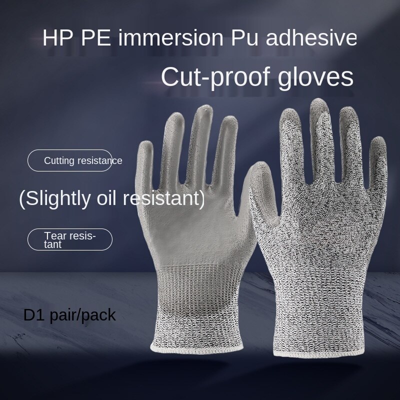 1pair Universial Anti-cut Gloves Safety Cut Proof Resistant Waterproof Garden Safety Emulsion Gloves