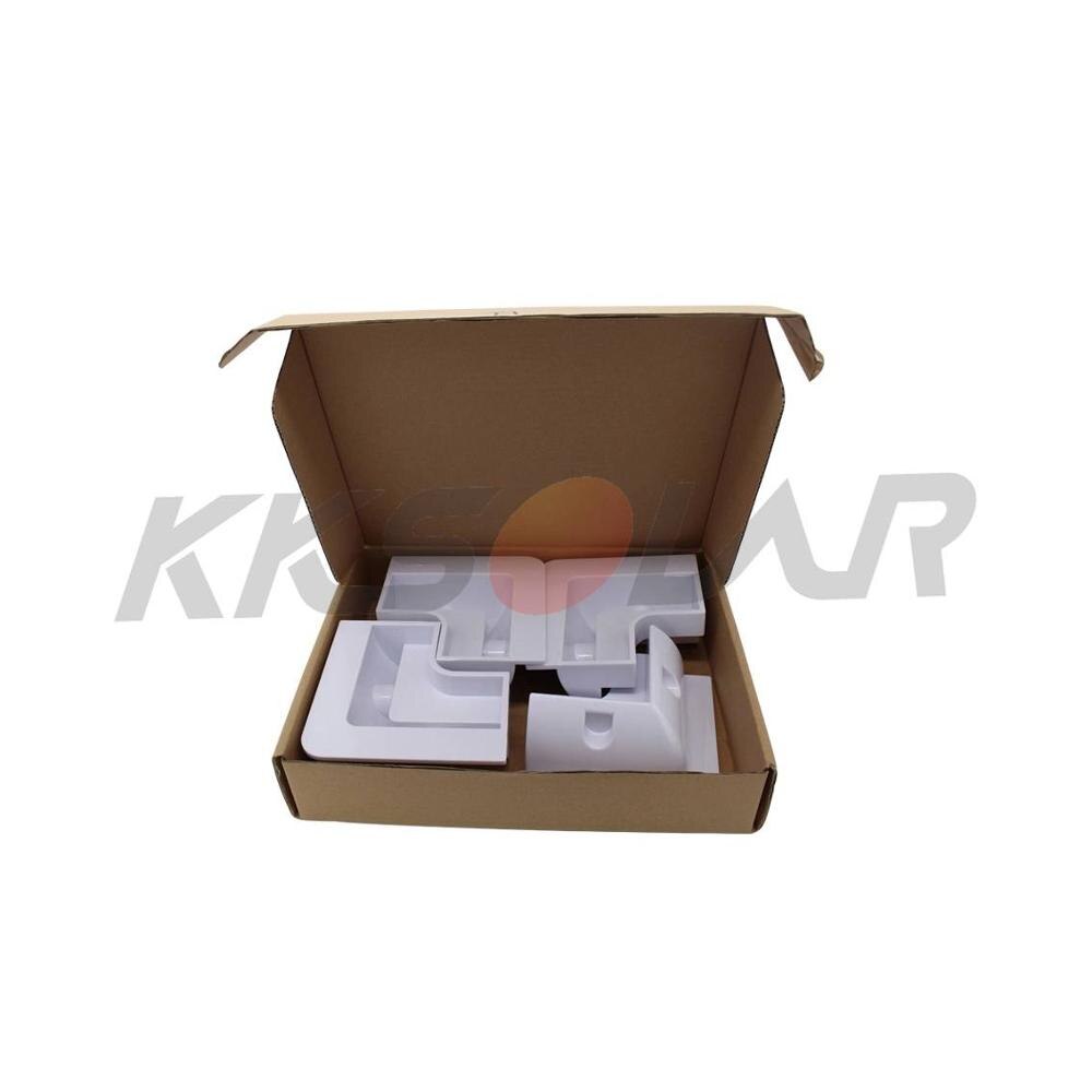 4pc Solar Panel Mounting Bracket White Rectangle Set-Free Corner Bracket Mount for RV, Boats, Caravans, Marine, Motorhomes