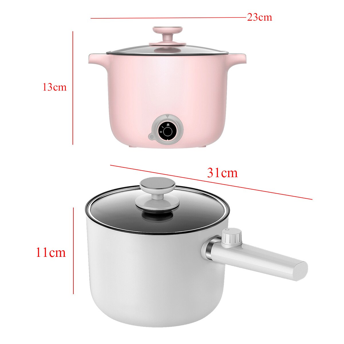 Monitoiminen sähköinen paistinpannu ruostumaton teräs hotpot nuudelit riisinkeitin munahöyrystin keitto keittoastia minilämmitin pannu 1.5l