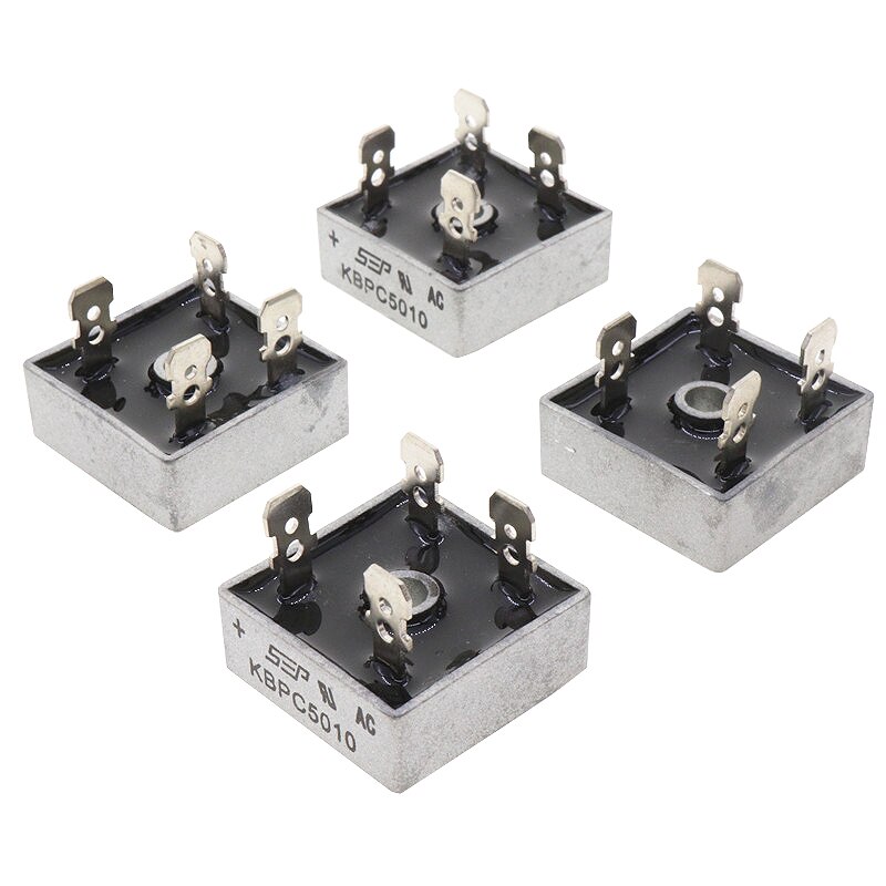 1 sztuk KBPC 5010 1000 V prostownik mostkowy 50 wzmacniacz 50A metalowa obudowa 1000 V mostek diodowy Super modna podkoszulka sprzedaż