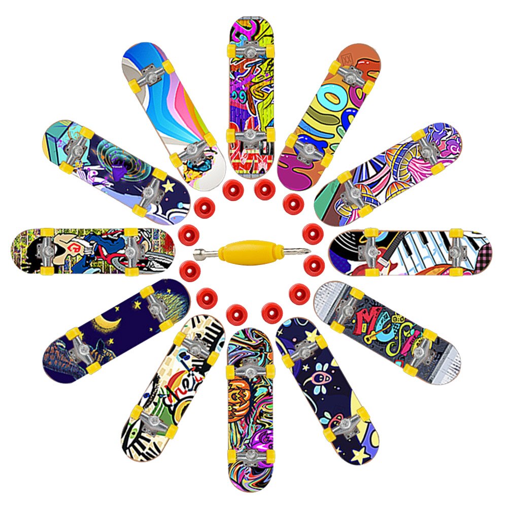 Home Plastic Interactive DIY Beginner Mini Fingerboards Finger Skateboard Kids Hand-eye Coordination