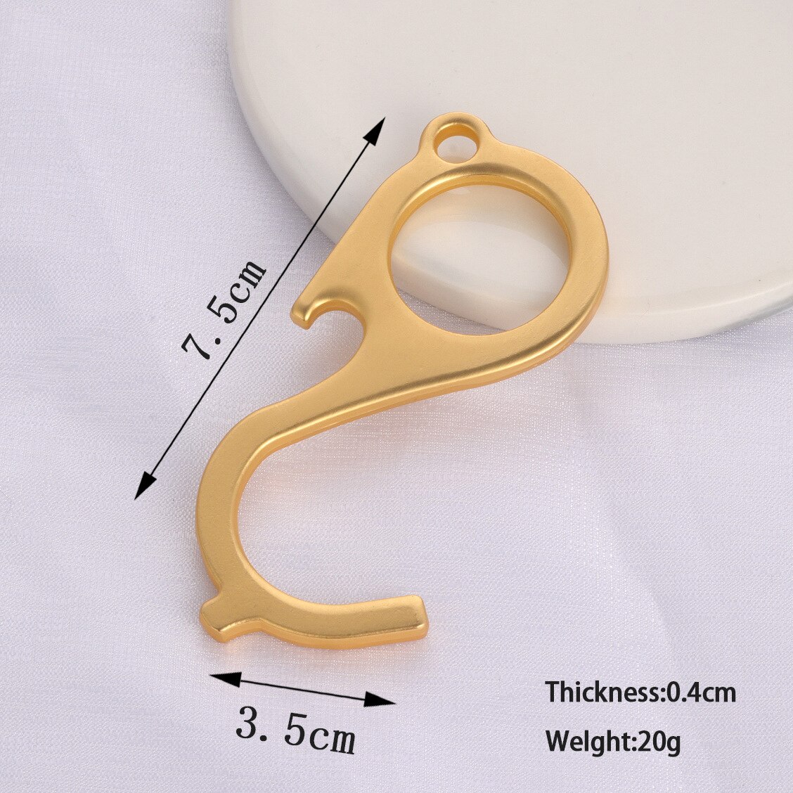 Anti-Contact Keychain Hygiene Hand Epidemic Prevention Anti-Touch Keychain Isolation Keychain EDC Door Opener: Ysk14 Zinc Alloy
