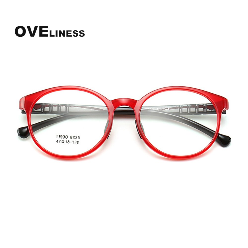 Optical Children Glasses Frame for Boys Girls TR90 Protective Solid Kids Eyeglasses Eywear Myopia Prescription glasses Spectacle: red