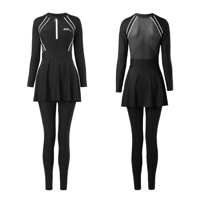 Maillot de Bain musulman. Les femmes. Maillot de bain islamique une pièce, manches longues, avec jupe, pour femmes