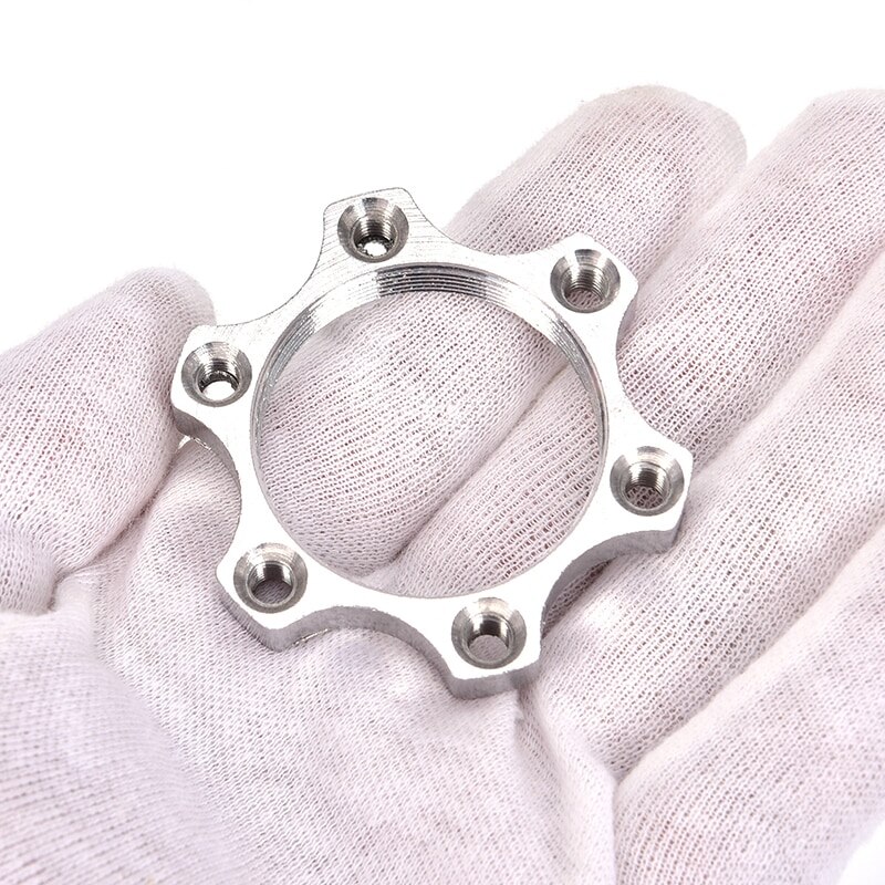 1pc Aluminium Legierung Bremsscheiben Fahrrad Fahrrad Freilauf Gewinde Naben Disk Bremsscheibe 6 Bolzen Flansch Adapter Fahrrad teile