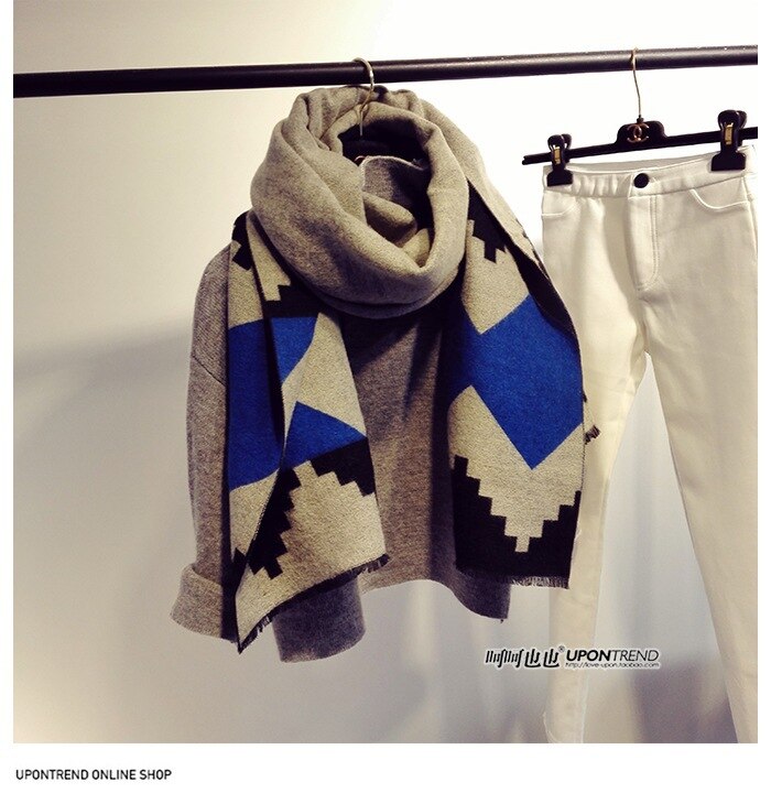 ¡NOVEDAD DE ! Bufandas de Invierno para mujer, chal Pashmina Cachecol, bufandas graduales Foulard, bufanda de algodón, bufanda para mujer: Azul cielo