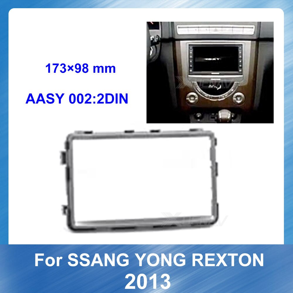 2Din Autoradio Fascia Voor Ssang Yong Rexton Autoradio Stereo Panel Plaat Monteren Dvd Frame Dash Mount Kit Multimedia