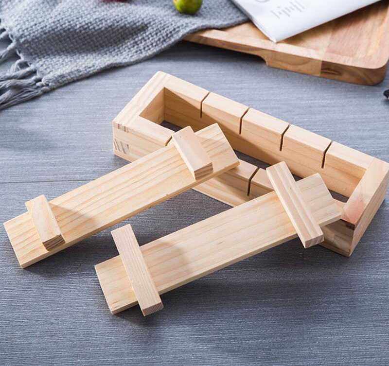 Kit de hacer Sushi, molde de madera para arroz, rollo de comida japonesa, formas de Onigiri, utensilios de cocina DIY