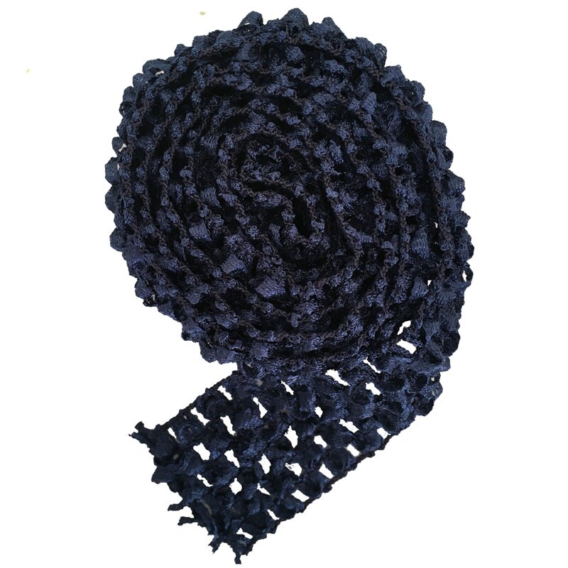 1.5 Inch Wide Crochet Headband Elastic Bands 1 Meter For Tutu Skirts Hair Bands Crochet Elastic Waistband By The Meter: Navry 1 meter