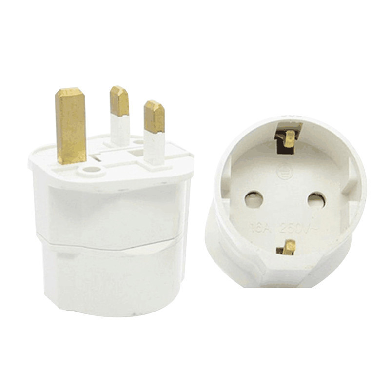 Universal EU UK Plug 2 Pin naar UK 3 Pin Plug Conversie Socket Travel Adapter Power Plug met Erdung Beschermen Veiligheid