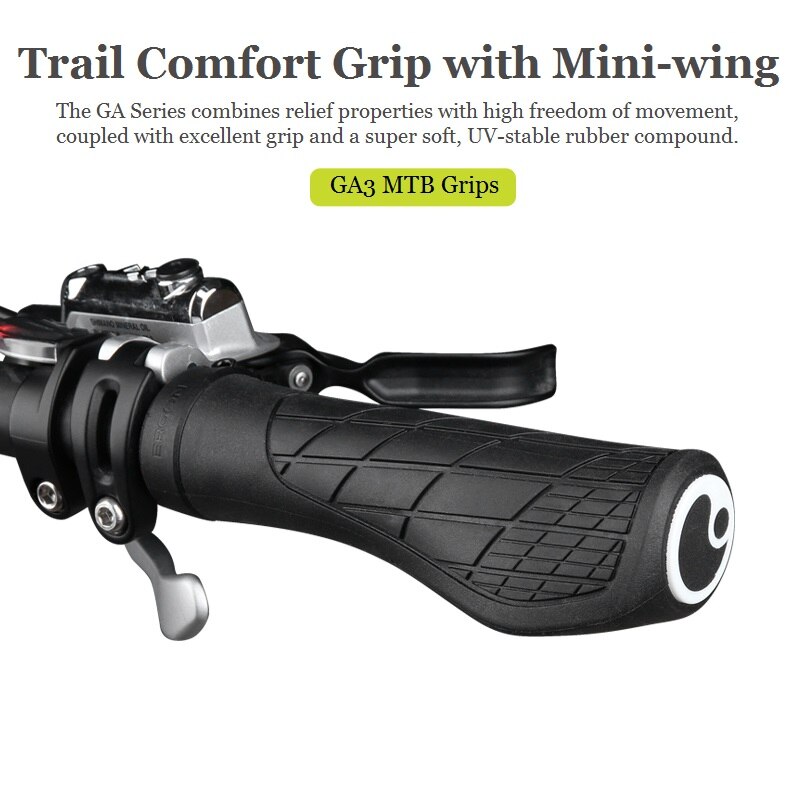 Ergon Ga3 Ge1 Ga20 Anti-slip Rubber Grips Bicycle Handlebar Grip Mtb Cycling Soft Handle Grips Bike Bar End Mount Hand Covers