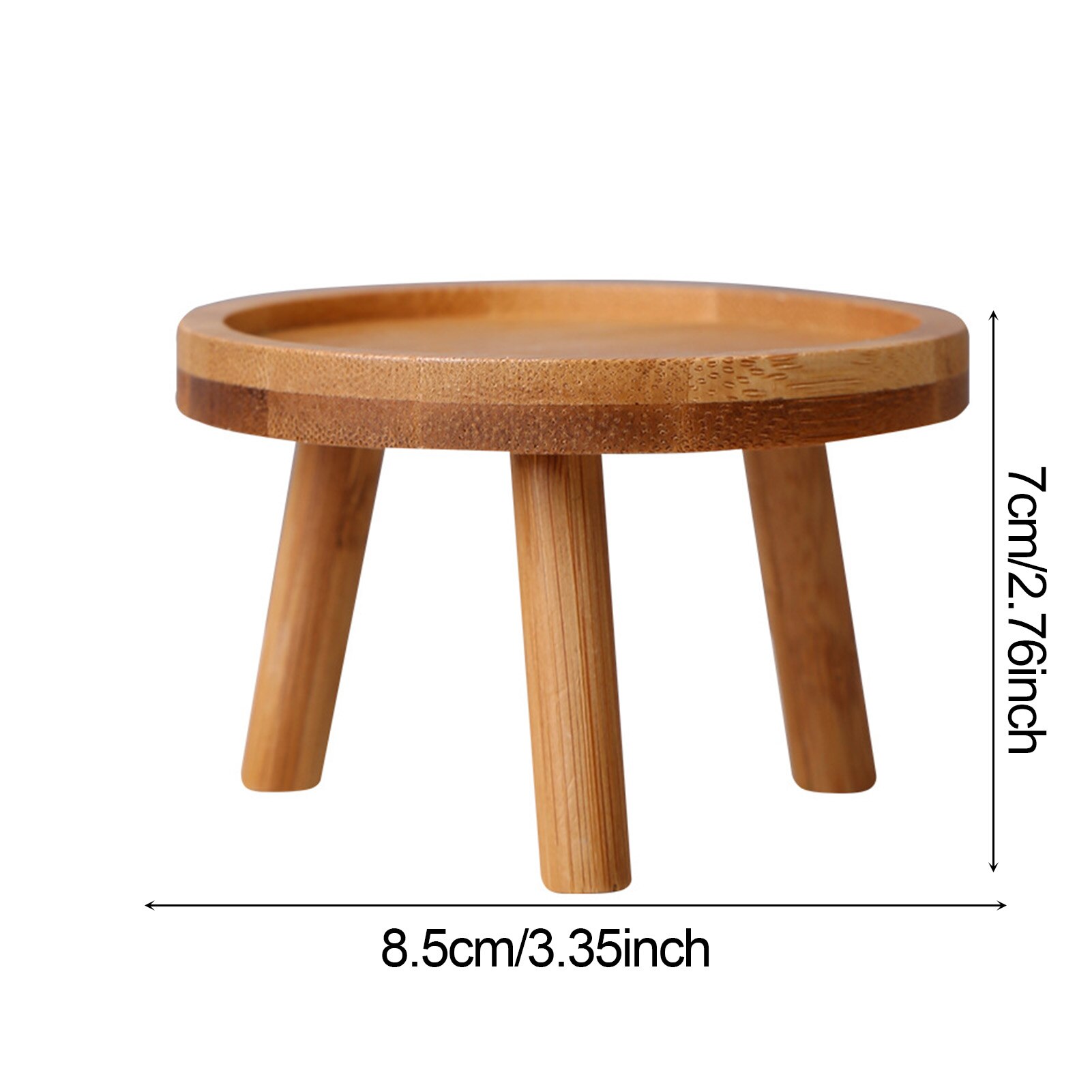Puinen kasvijalusta kukkaruukun pohjapidike jakkara pitkä penkki korkea jakkara parveke mehevä pyöreä kukkahylly sisäkäyttöön: A 8.5 x 7cm