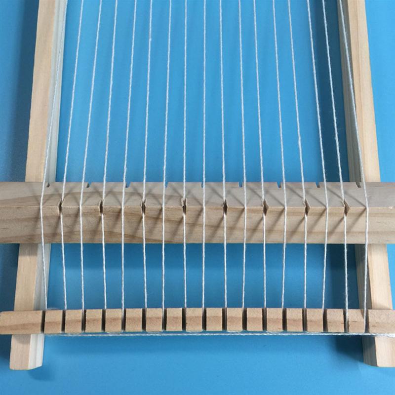 Juguetes de punto de madera para niños, máquina de tejer de hilo de lana artesanal, niña y niño tejedora educativa para (caqui)