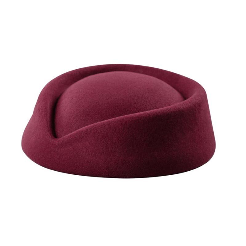 Gode kvinder uld kasket stewardesse pilleæske hat filt baret dråbefascinator base sød