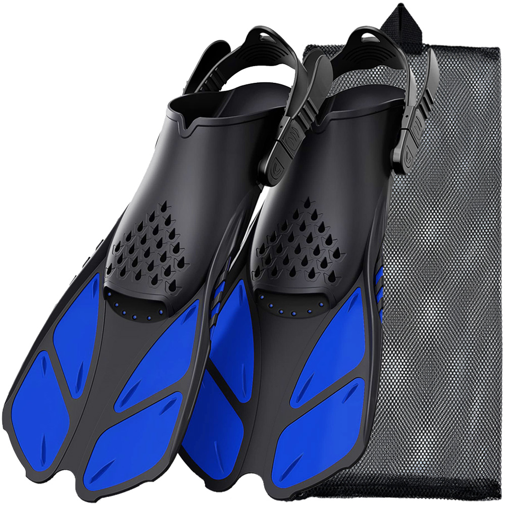 Snorkelvinnen Verstelbare gespen Zwemvliezen Korte siliconen duikschoenen Open hak Reisformaat Volwassen heren Dames: L/xl / Rood