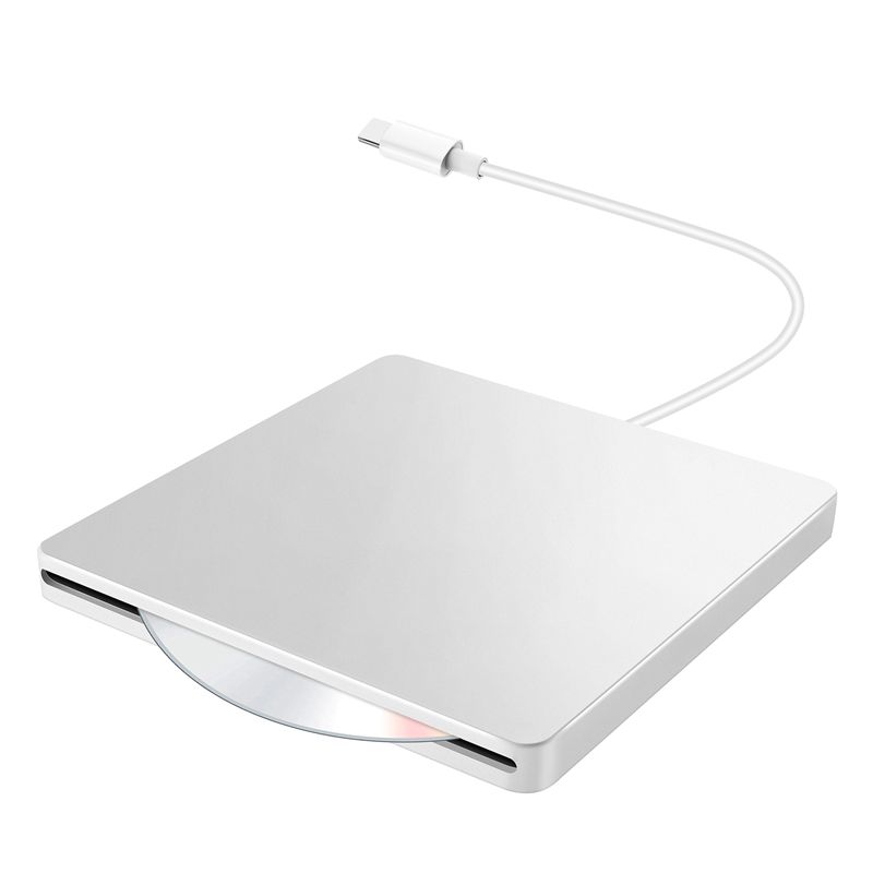 FEDI-USB External CD/DVD Drive Type C Portable Drive-Free CD Movies Players For Laptop PC Windows Mac