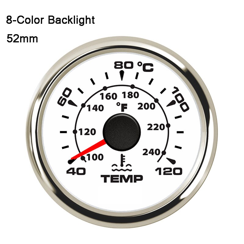 Digital Temperature Gauge For Car Thermometer 52 MM round mini Water temp Meter Indicator Car Boat With Back light Turbo Boost: WS