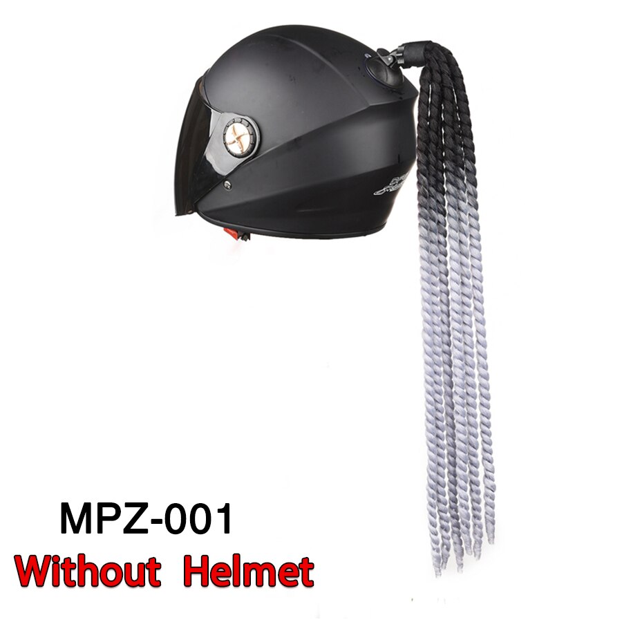 Casque de moto à tresses, queue de cheval tressée, pour Motocross, accessoires de décoration de cheveux: mpz-001