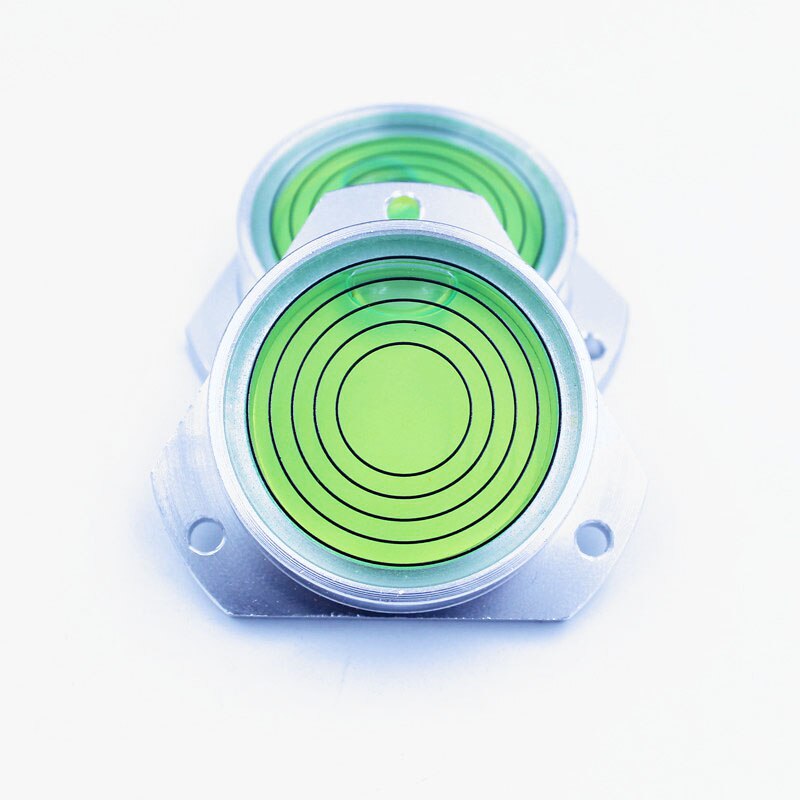 Triangular Metal Level Meter Universal Level Round Metal Spirit level Size 48*35*13mm: Green