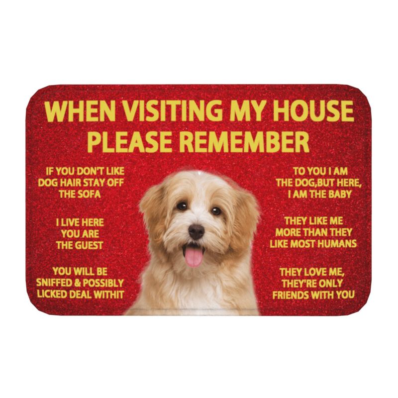 Staffordshire Bull Terrier Dog Quotes Front Door Mat Anti-Slip Outdoor Quick Dry Doormat Kitchen Bedroom Entrance Rug Carpet: light yellow
