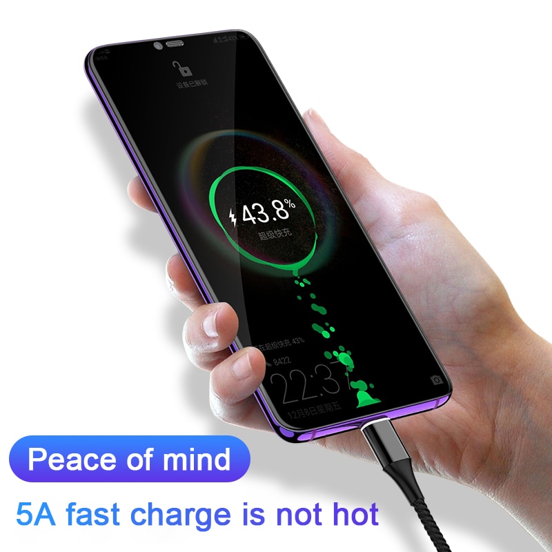 5A USB Kabel Typ-C Magnetische Nylon Geflochtene USB-C Micro USB Magnet Ladegerät Kabel Für Huawei Mate 20 X p20 Pro Super Schnelle Lade