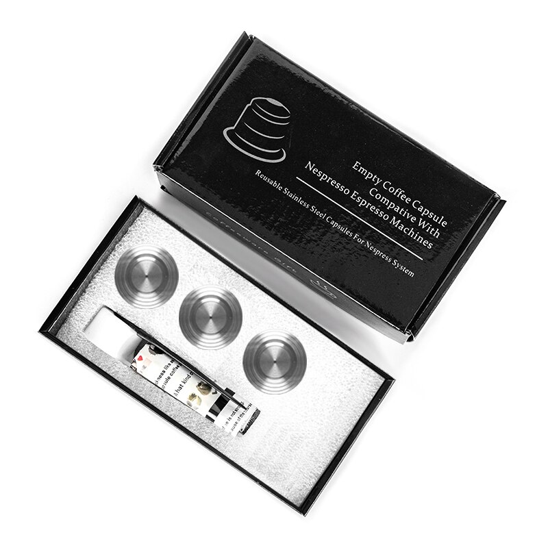 Nespresso Pixie Cafeteira Refillable Capsule Reusable Coffee Filter Dripper Essenza Capsulas De Cafe Recargables Reutilizables: 3 caps