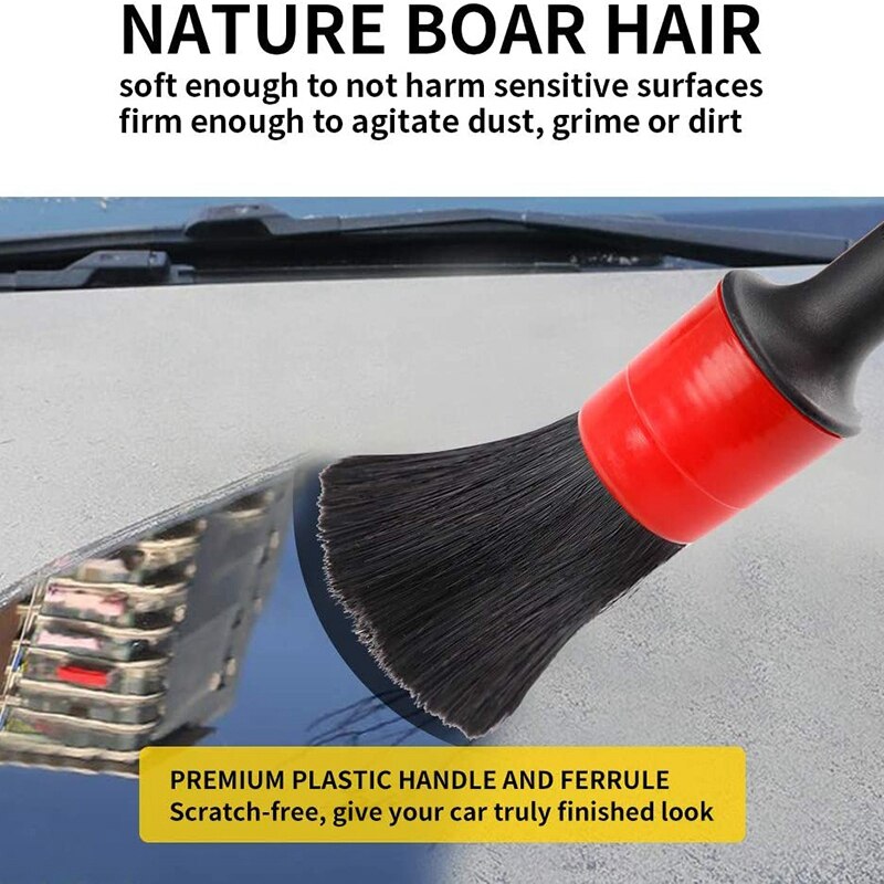 9 Uds detallado de coches cepillo para el lavado limpieza Interior del coche de la rueda de spaceRims tablero embellecedor de rejilla de ventilación detallando herramienta: Default Title