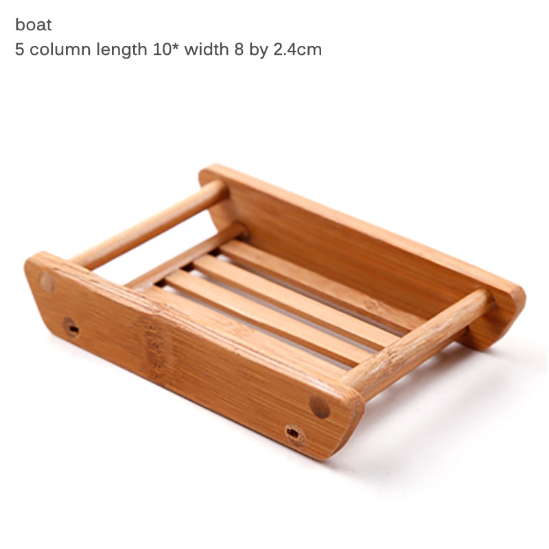 Jaboneras portátiles de bambú, caja de jabón de drenaje Manual Simple, caja de jabón de baño, soporte de madera, bandeja de jabón