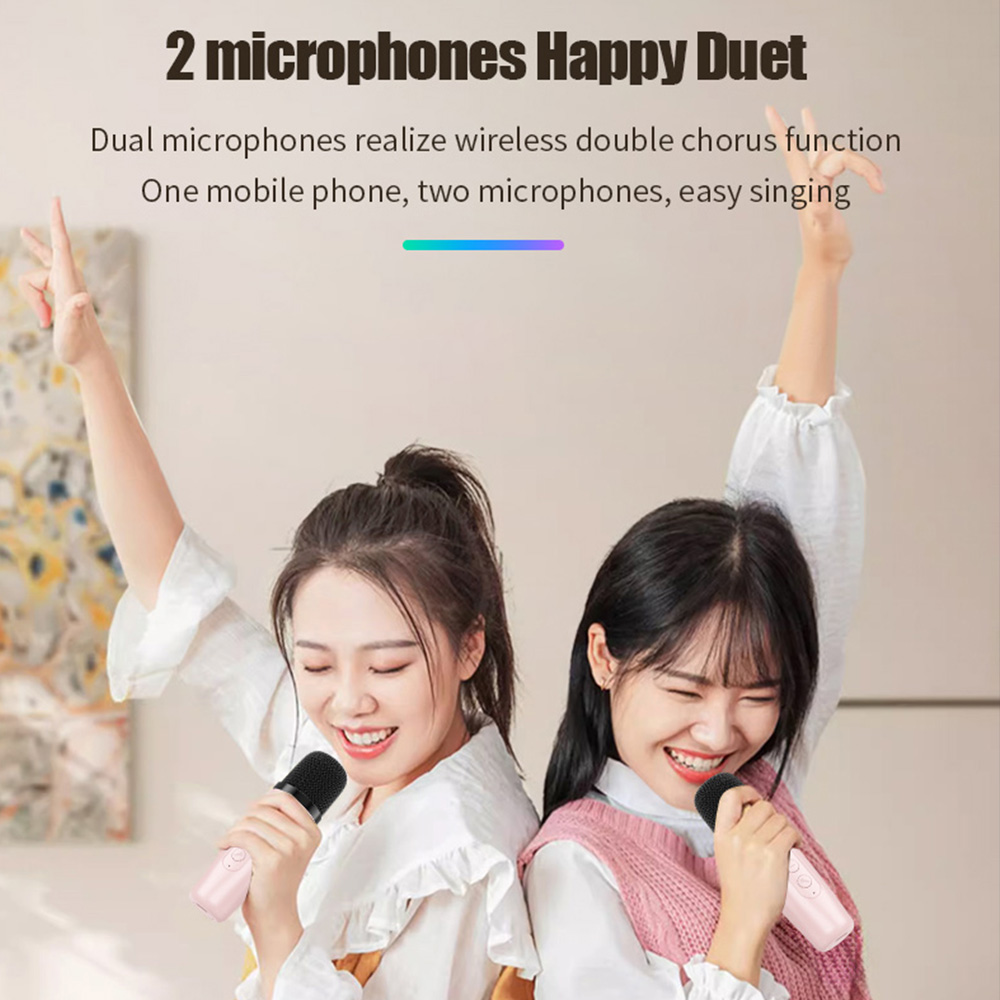 K18 bluetooth-høyttalere stereolyd hjemme ktv karaoke mikrofon sang bluetooth-høyttalermikrofon til låve