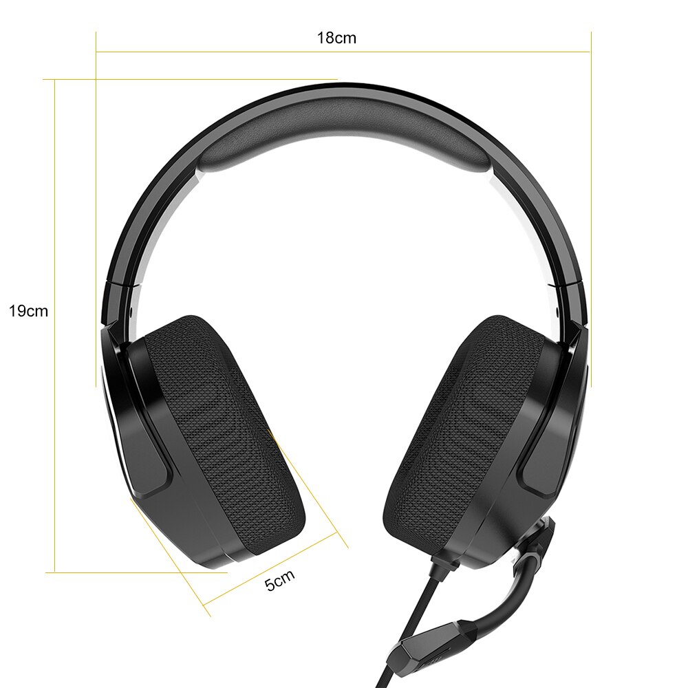 NUBWO N16 Over Ear gamingowy zestaw słuchawkowy z redukcją szumów słuchawki z mikrofonem 3.5mm przewodowa gra słuchawki na PS4 komputer Laptop
