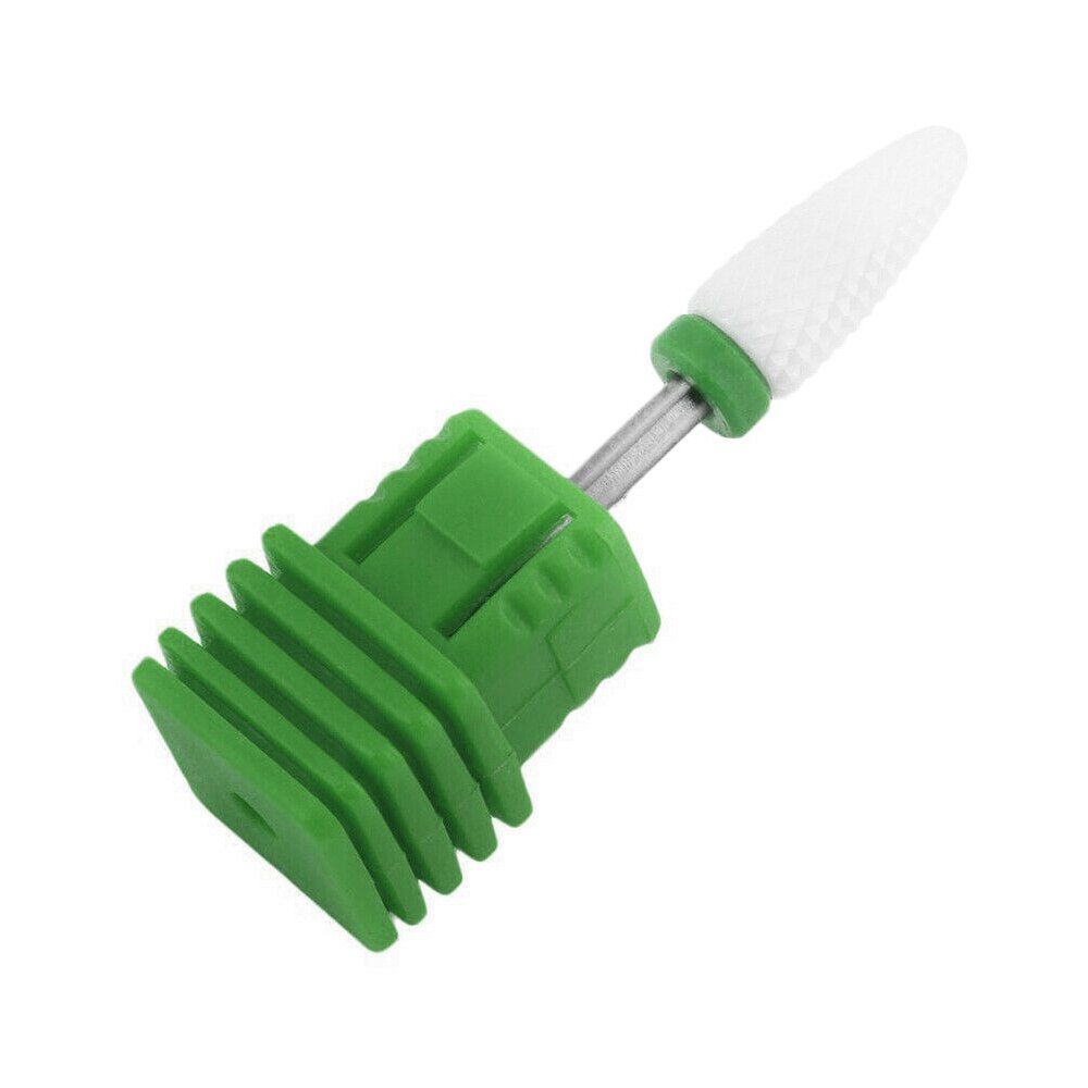Milling Cutter For Manicure Ceramic Nail Drill Bits Pedicure Nail Polisher Rubber Remover Nail Tools Nail Sander Tip 2: arrowhead green