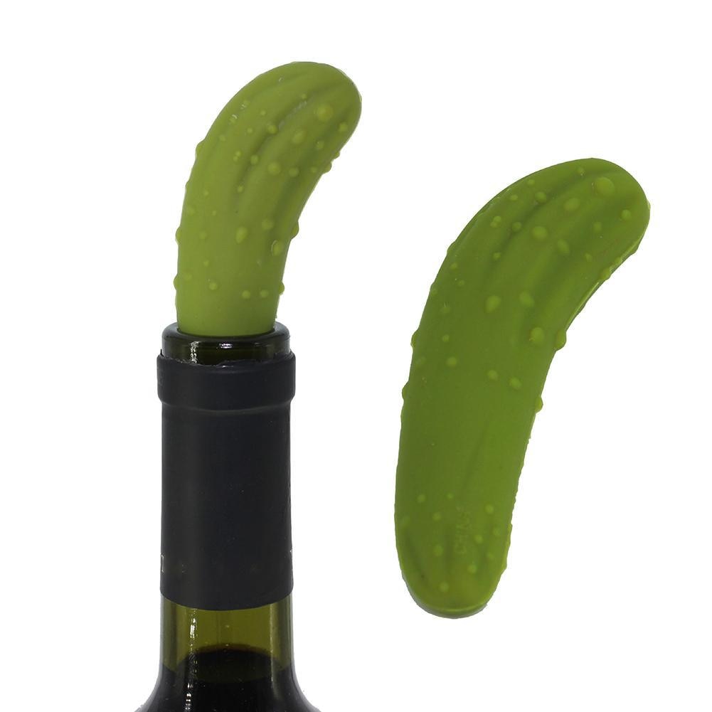Silicone Cucumber Red Wine Bottle Stopper Resealable Plug Cork Leakproof Bottle Sealer Wine Fresh Saver Kitchen Accessory