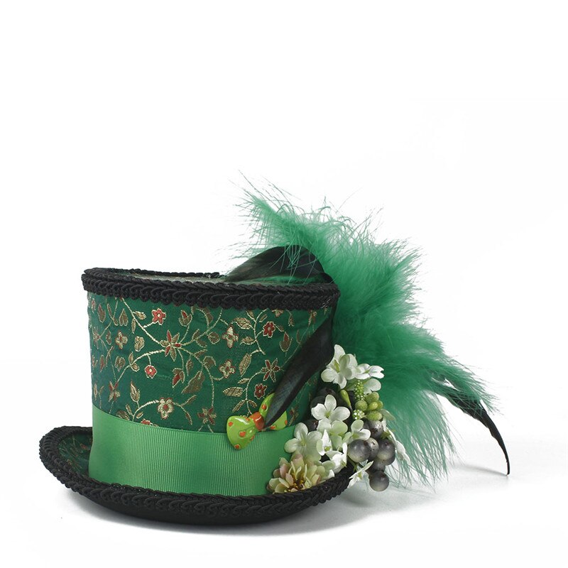 Kvinder blomst fascinator mini top hat hår dame klip gotisk fjer vinger ur sommerfugl dekoration hovedbeklædning hår