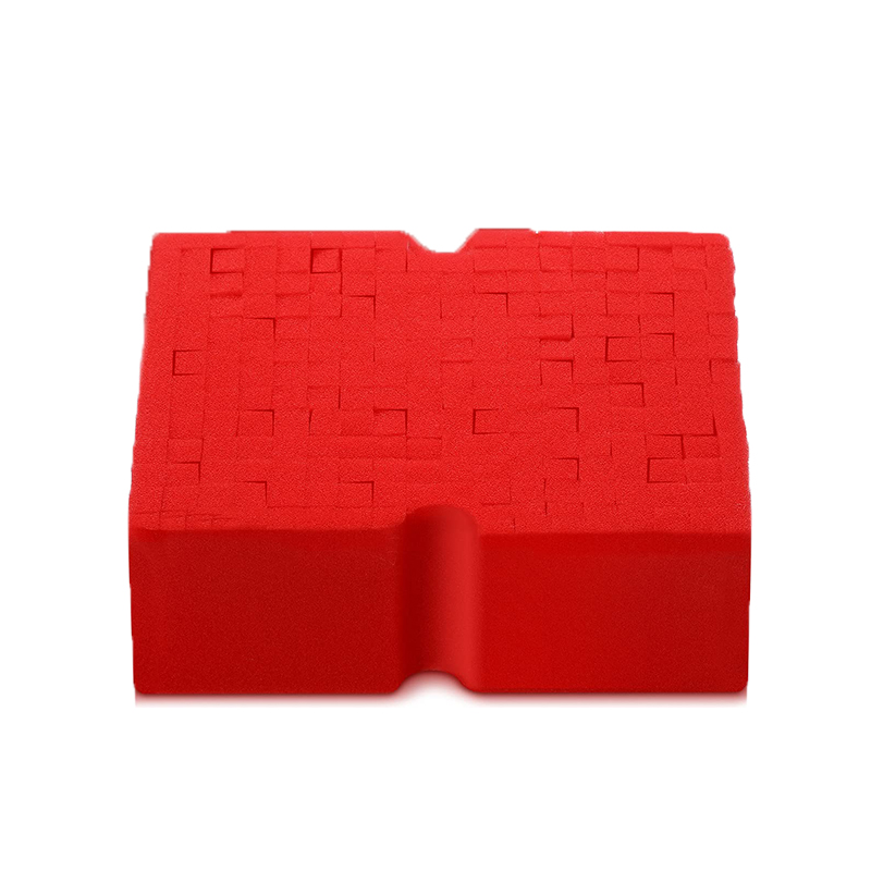Esponja de lavado de coches, rejilla de espuma suave de corte cruzado grande, esponja súper absorbente, fácil agarre, herramientas de limpieza de coche sin arañazos, accesorios para automóviles: Rojo