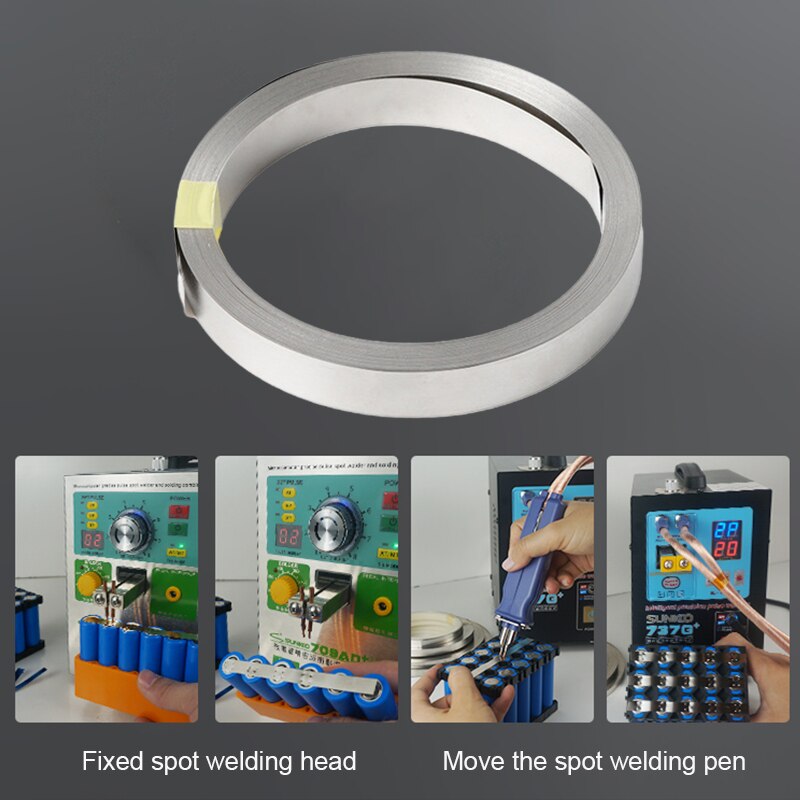 10 meter Cell Connector Nickel Strip Nickel-Plated Steel Strip Nickel-Plated Sheet Spot Welding Nickel Strip Nickel Strip 10 M