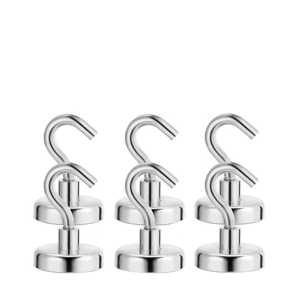 3 stk/parti  d12 stærke magnetiske kroge duty vægkroge bøjle nøgle frakke kop hænge bøjle hjem køkken opbevaring organisation kroge