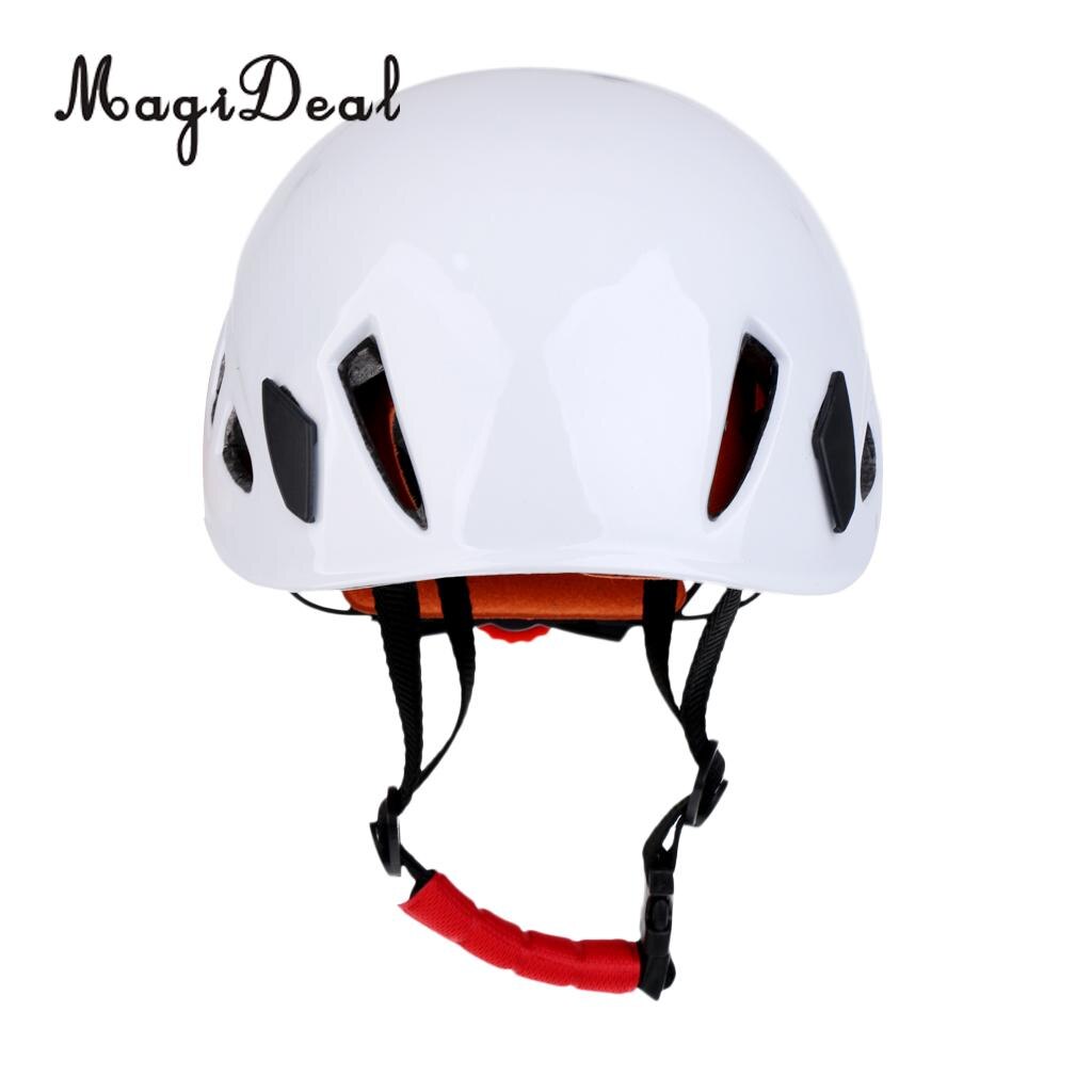 Safety Scaffolding Head Protector Helmet Aerial Construction Hard Hat, Outdoor Rock Climbing Caving Rescue Protective Gear: White