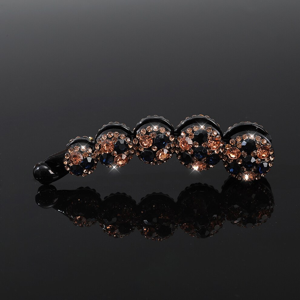 Molans Rhinestone Haarspelden Muti-Kleur Diamant Twist Haarspeld Plastic Banaan Clip Voor Meisjes Haar Grips Haaraccessoires: E