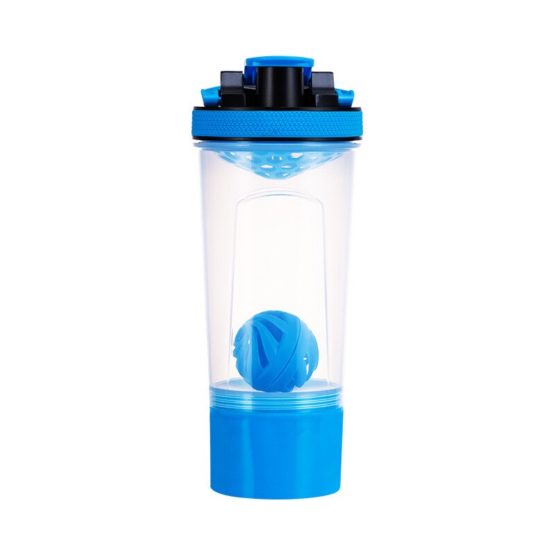 700Ml Wei-eiwit Shaker Fles Plastic Waterfles Bpa Gratis Proteina Shaker Gym Sport Fitness Draagbare Drinkfles: transparent blue