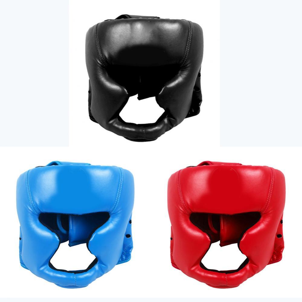 Protector de cabeza para entrenamiento de boxeo, protección facial, casco
